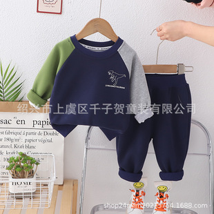 Baby boy suit boys' Autumn Sweater sweatpants pants two-piece children's long sleeve spring and autumn casual dinosaur children's clothing