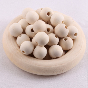 diy jewelry accessories Lotus color round beads round hole wooden beads kindergarten children beaded loose beads wholesale