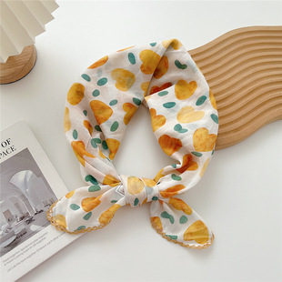 68 cotton and linen square scarf women's spring and autumn summer matching shirt neck protection scarf professional stewardess fashion scarf