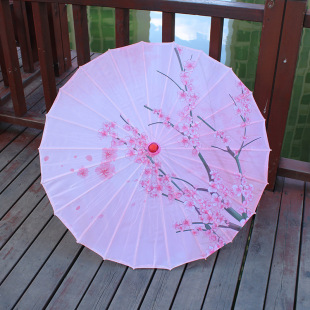 Printed silk tassel umbrella Chinese style Hanfu ancient costume dance ceiling performance decorative silk craft umbrella wholesale