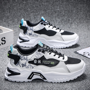 Men's Shoes 2023 Summer New Breathable Thin Sports Running Shoes Student Mesh Casual Shoes All-match Trendy Shoes for Daddy