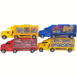 Children's Large Container Toy Car Portable Sliding Stowable Transportation Engineering Vehicle 3-10 Years Old Boy Toy Car Model