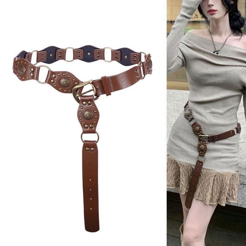 Western Retro Belt for Women, Bohemian Style, Wide Belt Decoration, Suitable for Dresses and Sweaters, Accessory G491