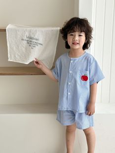 Children's Summer suit Boys Cotton 2025 New Summer Baby Casual Girls' dress Brothers and Sisters