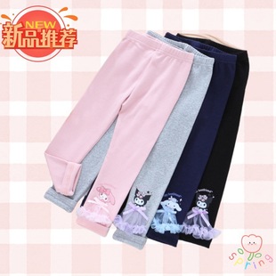 Spring and Autumn Girls' Casual Leggings Children's Kulomi Cartoon Trendy Trousers for Girls