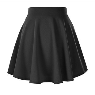 Amazon WISH Sells European and American Women's Basic European and American Stretch Flared Skirt Casual Mini Skateboard Skirt