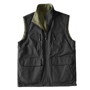 Customized Reversible Outdoor Functional Windproof and Water-Repellent Lining Polar Fleece Versatile Casual Vest for Men