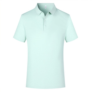 160g Antibacterial Fit Plain Solona Quick Drying Polo Shirt Short Sleeve Split Lapel T-Shirt Business Top