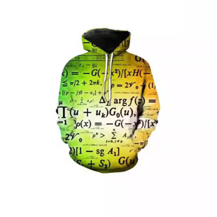Men's and Women's Hat Sweater with Digital 3D Printing, Sporty Relaxation, Informal Classy Spring and Autumn
