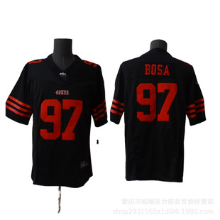 Футболка для американского футбола сборной NFL49 49ers # 13 # 23 # 16 # 1 # Готовый запас с вышивкой трикотажа второго поколения 80-х годов