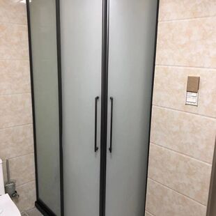 Dry and wet separation simple tempered glass fan-shaped extremely narrow curved shower room household toilet partition bathroom