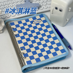 No Hand Square Student Loose-leaf Book Soft PP Cover Learning Notebook American Office Meeting Notebook