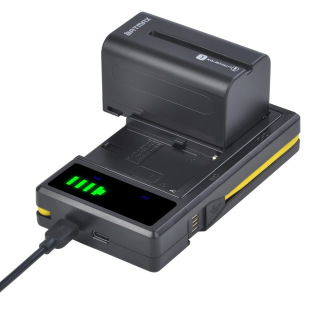 NP-F750 battery full decoding for Sony camcorder, fill light, camera monitor