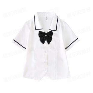 Xiaoye JK Uniform Shirt Female Japanese Student School for Sense Short Basic Short-sleeved Shirt Class Clothes for suit Summer