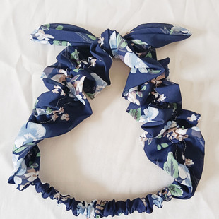 Korean Style Fresh Floral Wrinkled Ruffled Hair Band Bow Headwear Hair Band 20616
