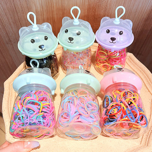 Cartoon Boxed Color Children's Small Rubber Band Factory Direct Supply Disposable Hair Band Strong Pull Hair Accessories Women's Rubber Band