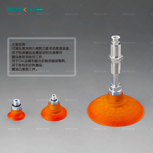 BOOKA Bacca manufacturers directly supply FUF flat ribbed vacuum suction cup buffer silicone body CNC unpacking high speed