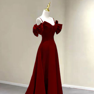 Toast Dress for the Bride 2025 New Wedding Engagement Home Banquet Elegant Evening Dress Skirt for Women to Wear Long Style