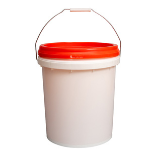 Industrial 13L White Plastic Bucket pp Silicone Paint Chemical Packaging Bucket Wide Mouth Portable Oil Bucket with Lid