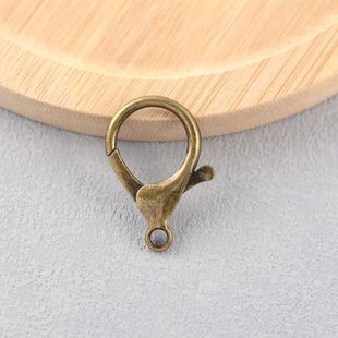 Hot sale European and American cross-border ancient bronze round key ring lobster clasp vintage Chinese key ring accessories