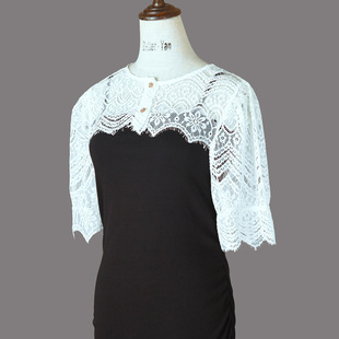 New Style Fake Collar Autumn and Winter All-match Small Shawl Dress Women's Crochet Lace