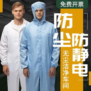Anti-static Clothing Dust-free Clothing Dust-proof Work Clothes One-piece Suit Clean Clothing Clean Clothing Men's and Women's Whole Body Washable Electric