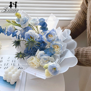 Foreign trade cross-border for cloud jelly film flower wrapping paper solid color waterproof bouquet flower wrapping paper flower art materials