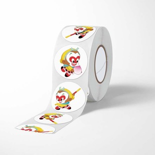 New Wukong Monkey King Monkey Cute Children's Gift Gift Red Seal Sticker Self-Adhesive Roll Cross-Border