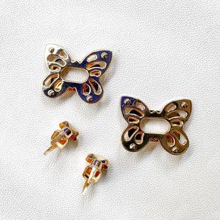 Bag hardware accessories tin lock DIY handmade bag front decoration twist lock buckle butterfly lock