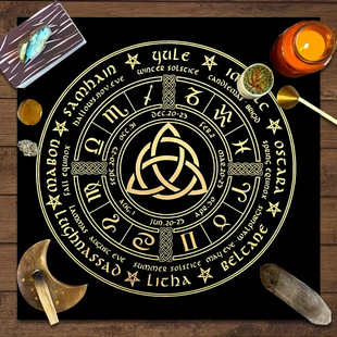 Тароб Tarot tablecloth Настольные игры декоративные коврики Солнце Цветочный Луна Алтарь Скатерть Декор