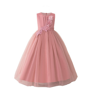 2025 Foreign Trade New Girls' Dress Sleeveless Princess Dress Piano Performance Dress Design Dress babydress