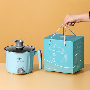 Multi-functional knob electric cooker mini household non-stick small electric hot pot noodle pot electric steamer practical small gift batch