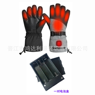 Heating Gloves Outdoor Cycling Skiing Electric Heating Gloves Five-Grease Touchscreen Warm Cold-proof Heating Cross-border