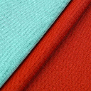 Spot Full Polyester Checkered Knitted Mesh Fabric Double-Sided Small Square Fabric Cycling Clothing Basketball Clothing Sportswear Fabric