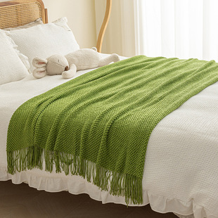 S% ins Nordic Style Hotel Homestay Bed End Towel Office Nap Air-conditioning Blanket Cover Blanket Camping Sofa Blanket