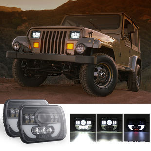 7-дюймовая фара Wrangler грузовик квадратный Автомобильный свет Внедорожник Модифицированная фара Квадратный свет светодиодный Автомобильный свет трансграничный