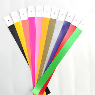 Disposable Bracelets Wholesale Synthetic Paper Bracelets Kidsren's Playground Waterproof Paper Tickets Amusement Park Bracelets Wristbands