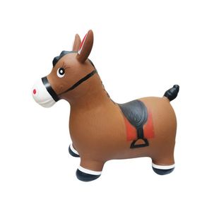 Strength factory children's inflatable toy vaulting horse thickened increase PVC coffee horse wholesale brown horse