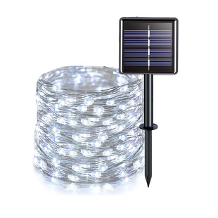 Solar Copper Wire String Lights Waterproof Outdoor Cross-Border Hot Selling Garden Lights Christmas Holiday Decorative Lights Led Lights