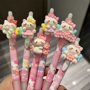 Kappi Bala Press Scrappable Pen ins Wind-Heat Quick-Dry Student Writing Pen st Head High Color Value Cute Gel Pen