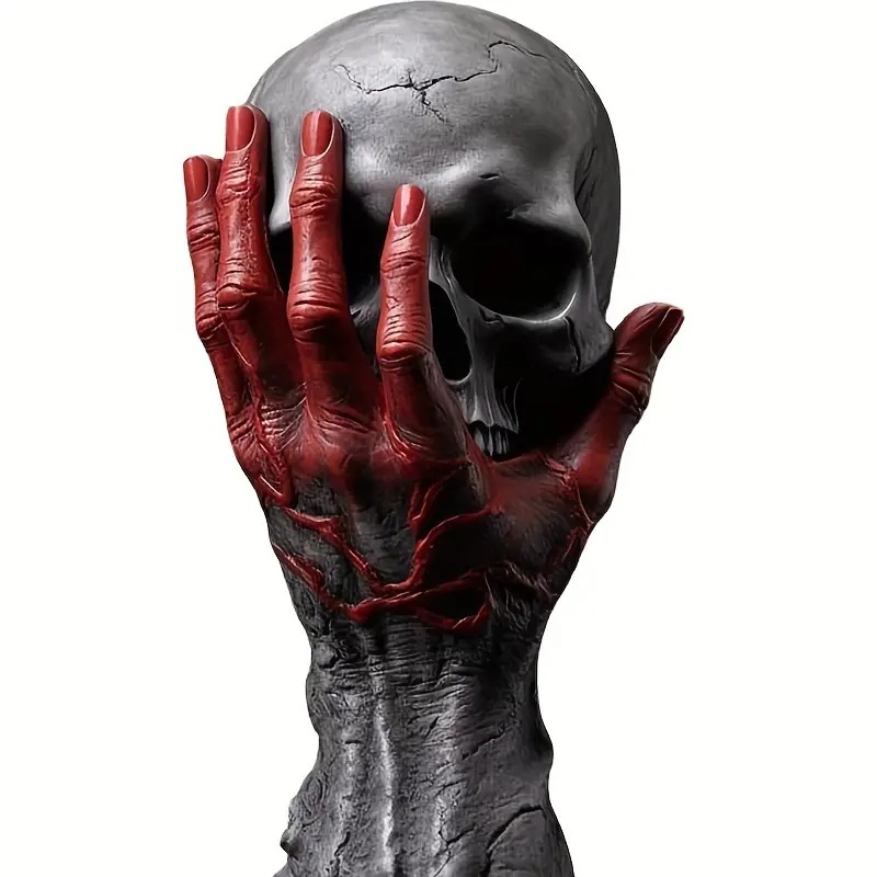 New Easter Gothic Berserk God's Hand Skull Resin Crafts Ornament