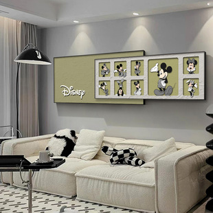 Internet Celebrity Trendy Brand Mickey Living Room Decorative Painting Modern Simple High-Level Sense Overlay Hanging Painting Sofa Background Wall Mural