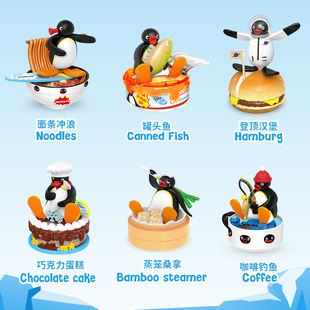 Genuine Pingu Penguin Family Fun Scene Series Gashapon Trendy Blind Box Classic Retro Animation Gifts
