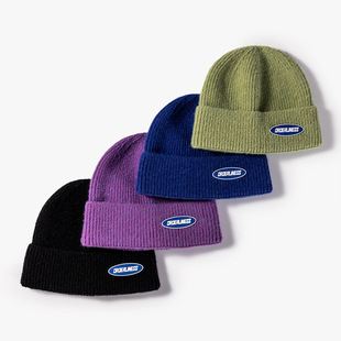 Autumn and Winter All-match Warm Thickened Couple's Wool Hat Letter Ear Protector Thickened Men's Cold Hat Fashionable Couple's Knitted Hat