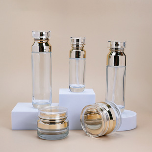 30ML-120ML Lotion Bottle Glass Press Bottle Liquid Bottling Foundation Bottle Glass Barrier Cream Bottle