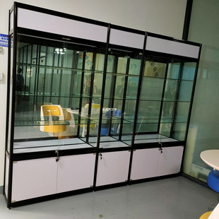 Glass Display Cabinet Sample Display Cabinet Cosmetics Electronic Products Display Cabinet Sample Cabinet Aluminum Alloy Boutique Display Cabinet