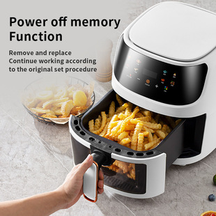 Cross-border Air frye large capacity 8L intelligent air fryer household multifunctional 110V foreign trade electric fryer