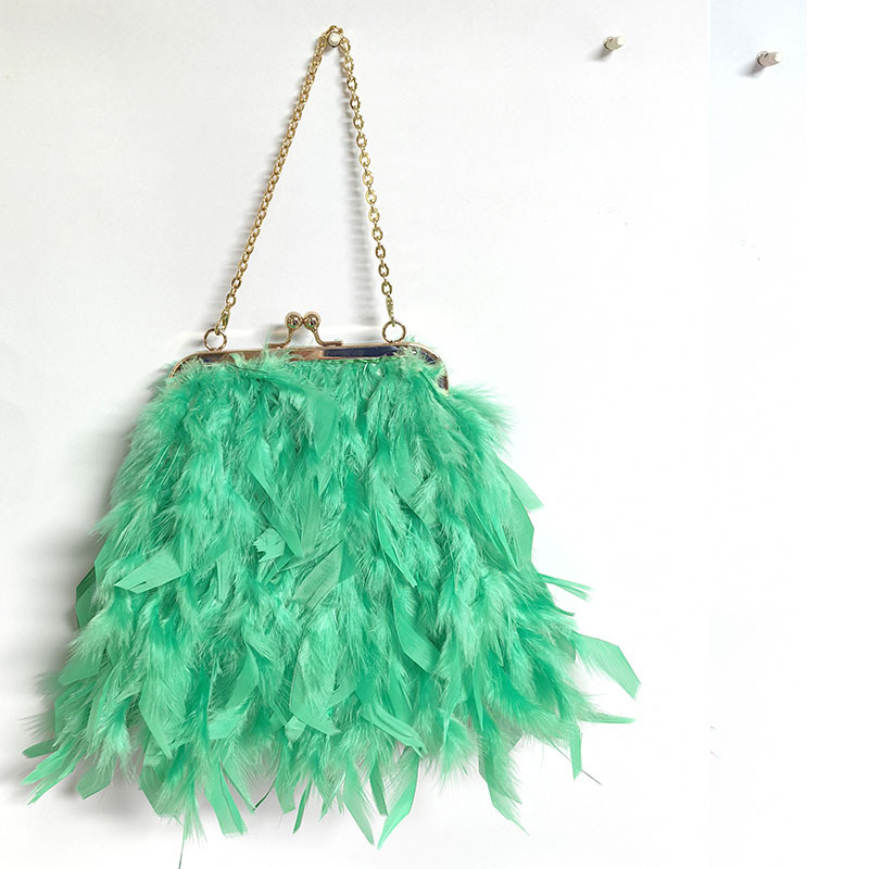 2024 New Trendy Feather Tassel Chain Shoulder Handbag/Crossbody Bag for Evening Wear