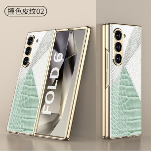 Применимо для Samsung fold6 чехол для телефона складной экран zfold6 чехол для телефона с гальванической росписью HD узор Европа и США ins