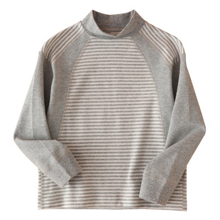 Boneless Children's Long-sleeved T-shirt Cotton Base Shirt Girls' Cotton Top Small and Medium-sized Children's Autumn and Winter Baby Thermal Underwear